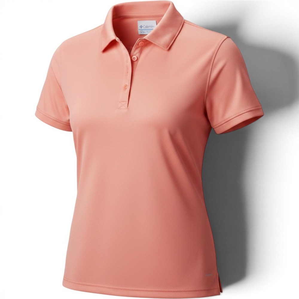 Columbia PFG Womens Large Short Sleeve Performance Fishing Polo Shirt